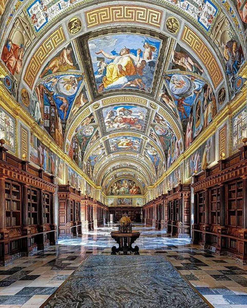 Biblioteka - Klasztor El Escorial - Madryt puzzle online