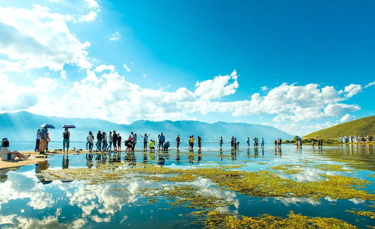 Yunnan, Dali, jezioro Erhai puzzle online