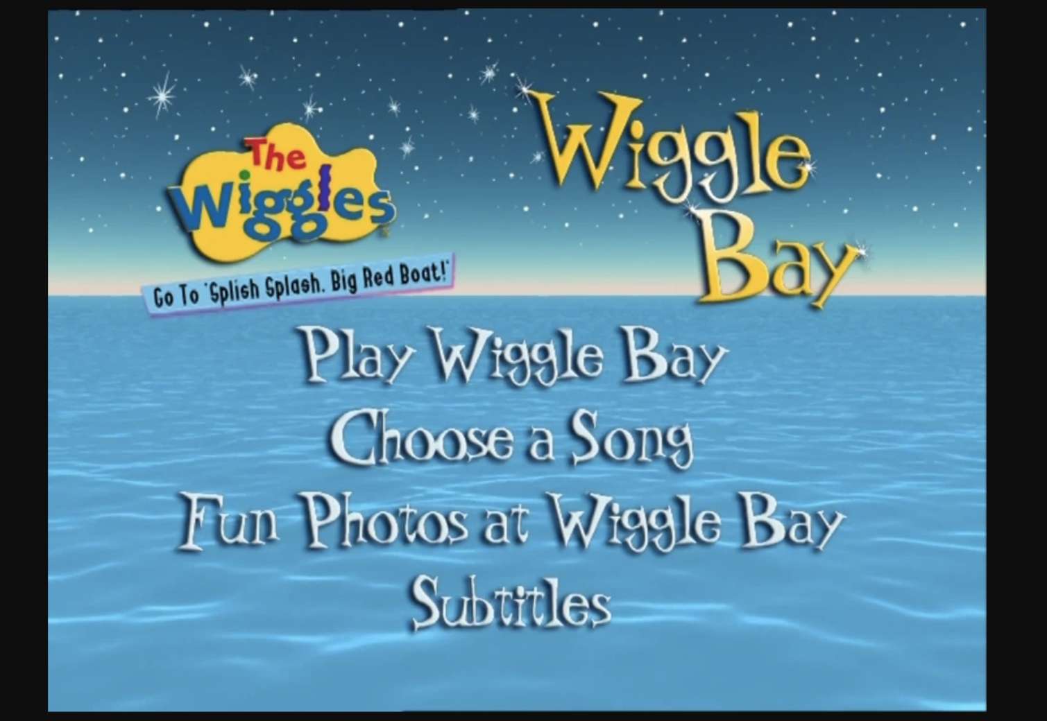 Menu DVD Wiggle Bay i Splish Splash Big Red Boat puzzle online