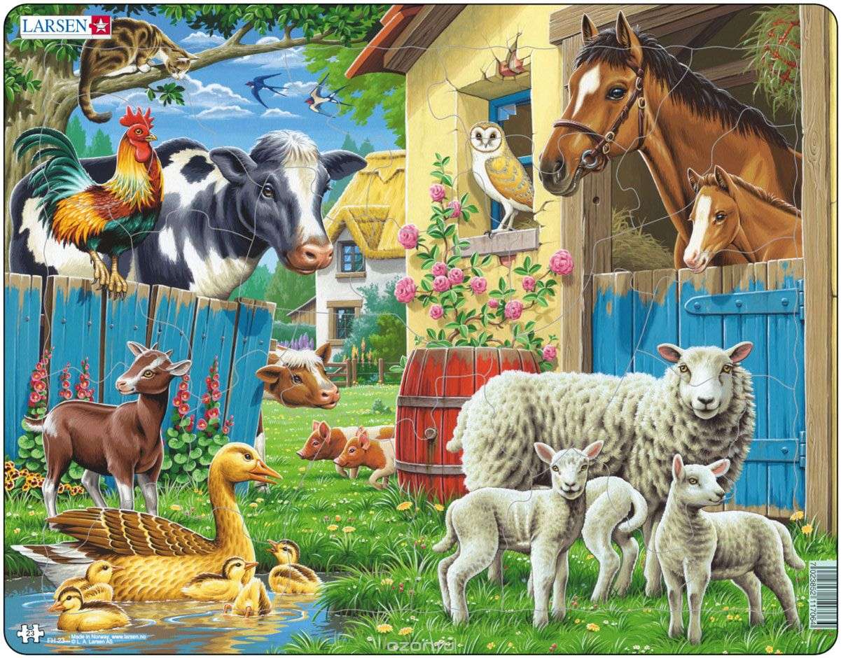 Puzzle- zwierzęta w gospodarstwie puzzle online