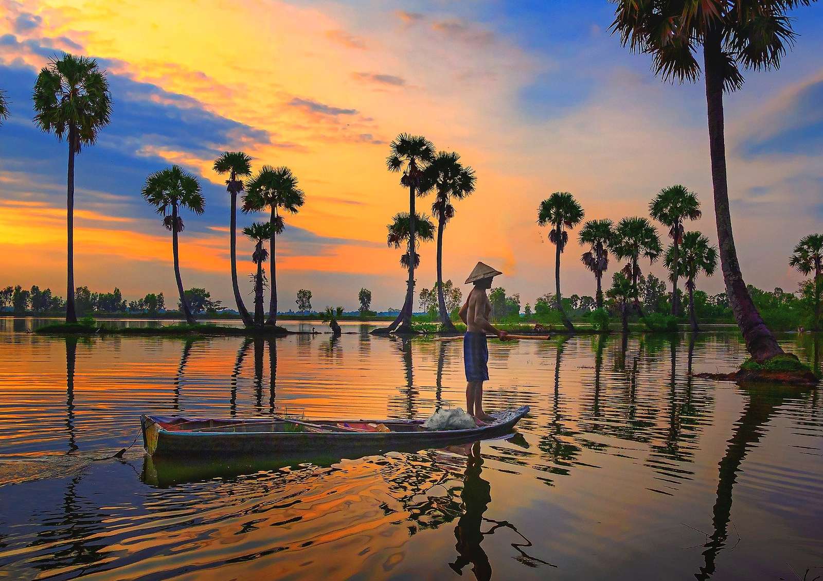 Zjawiskowo piękne jezioro w Wietnamie puzzle online