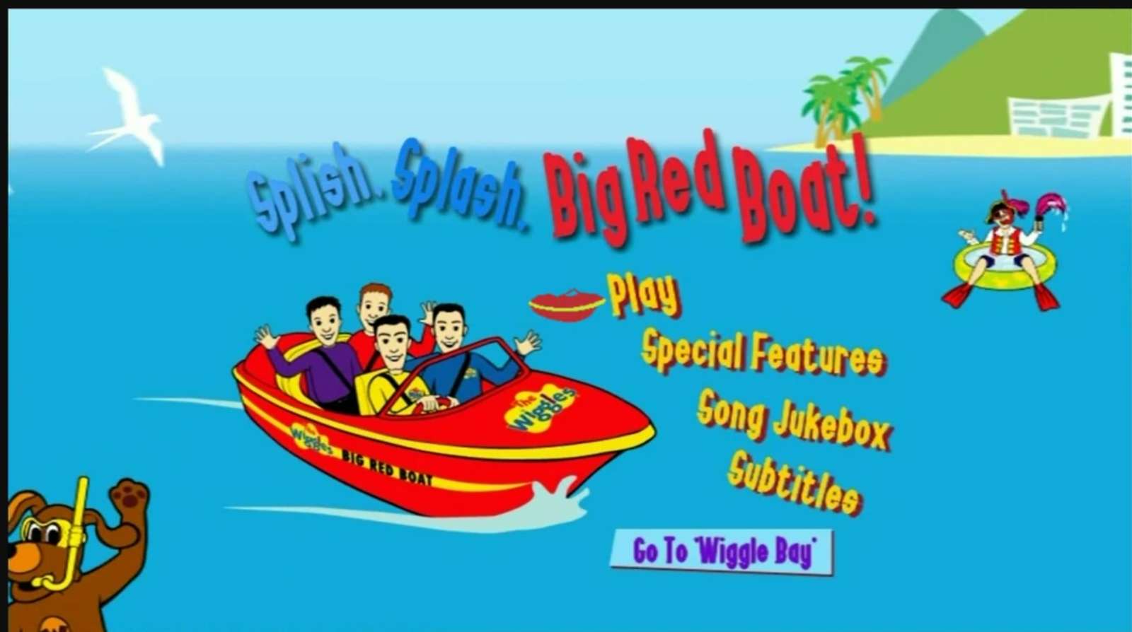 Menu DVD Splish Splash Big Red Boat i Wiggle Bay puzzle online