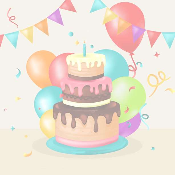 Tort urodzinowy puzzle online