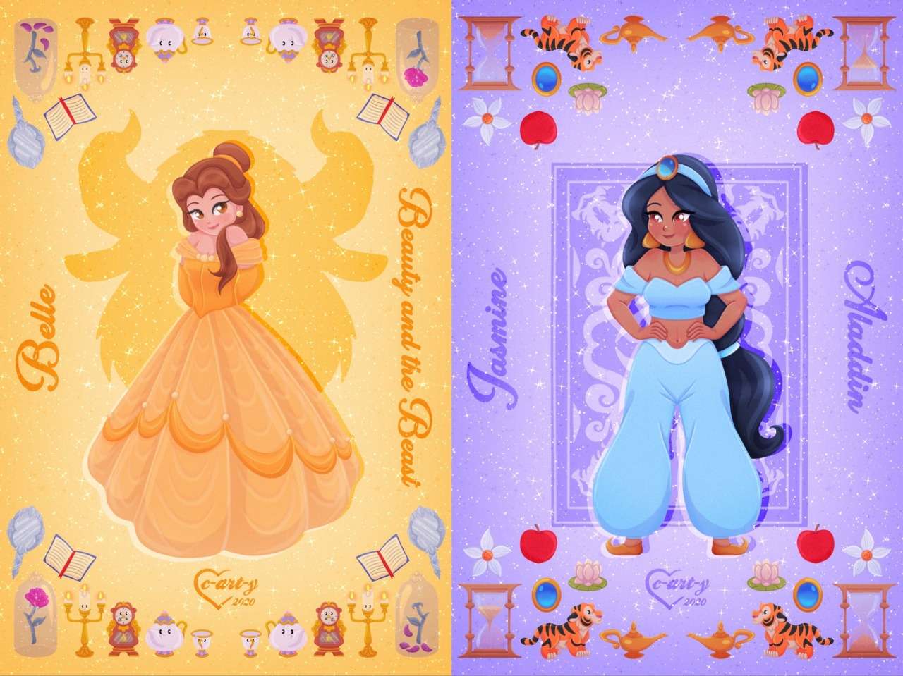 Belle i Jasmine puzzle online