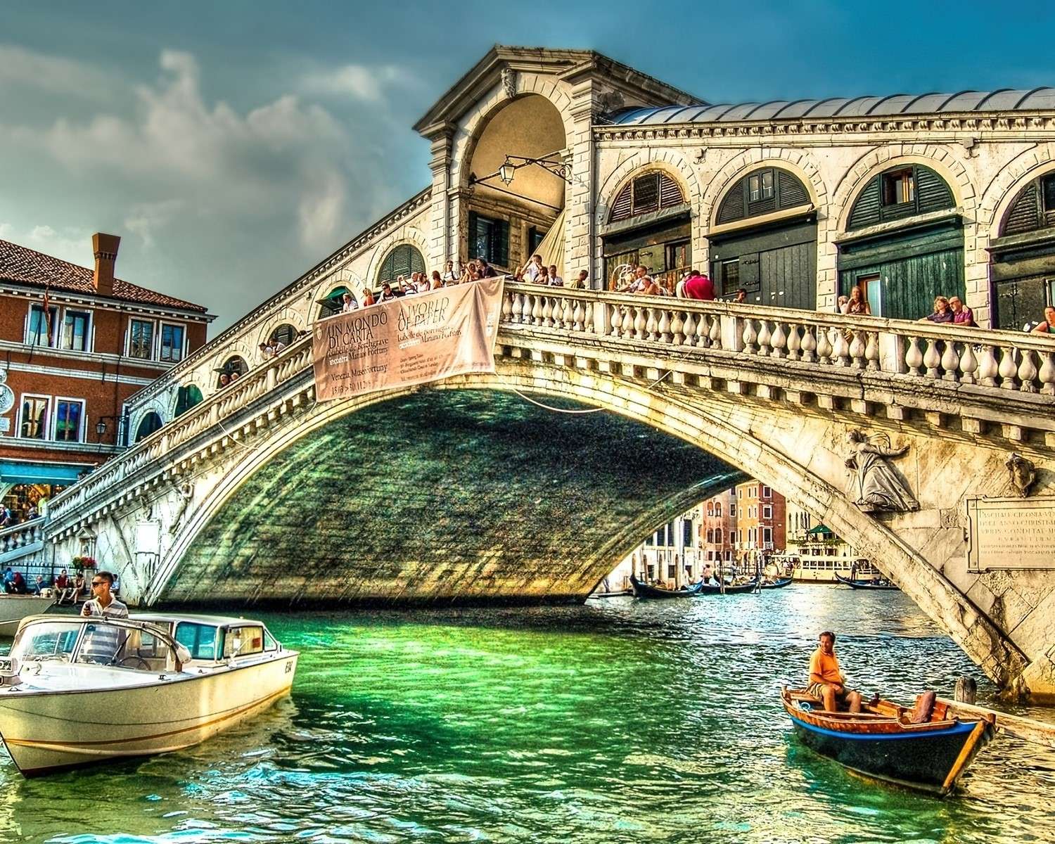 Most Rialto z łukiem w Wenecji puzzle online