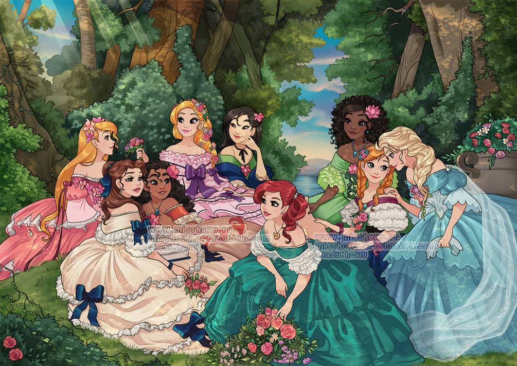 Herbaciane przyjęcie księżniczki puzzle online