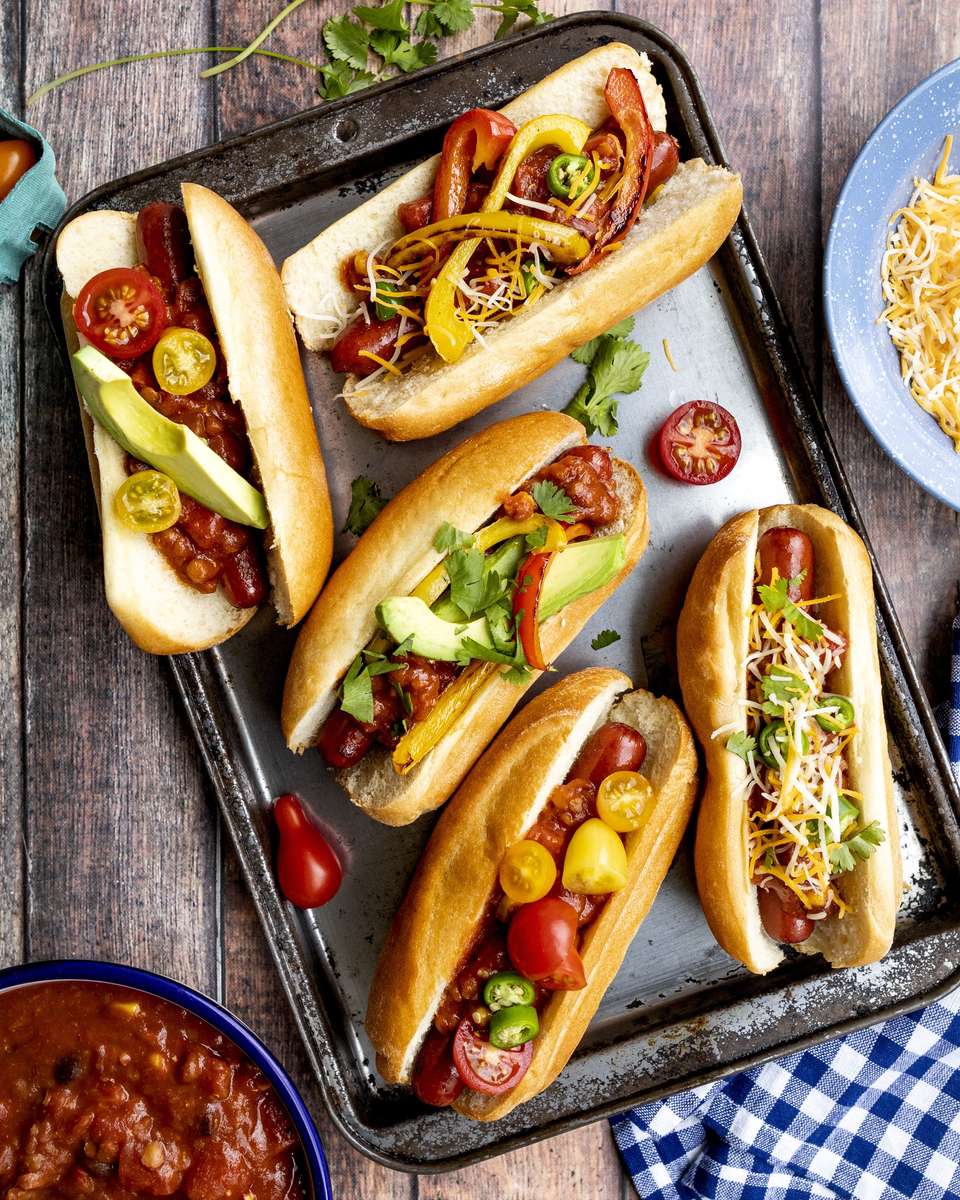 Hot dogi z chili puzzle online