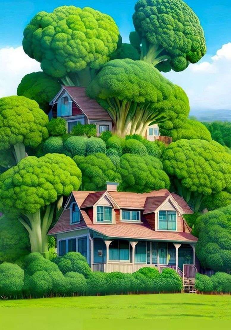 Dom brokułów puzzle online