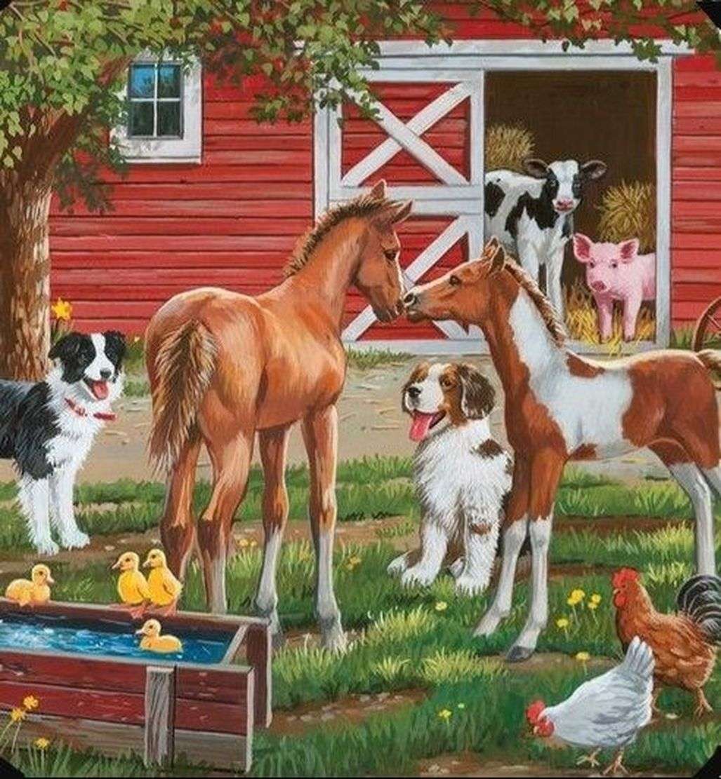 Farm animals puzzle online