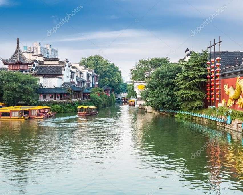 Nanjing piękna Świątynia Konfucjusza puzzle online