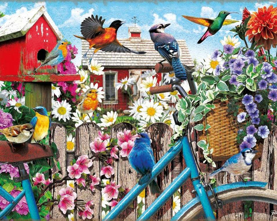 Kolorowe ptaszki puzzle online