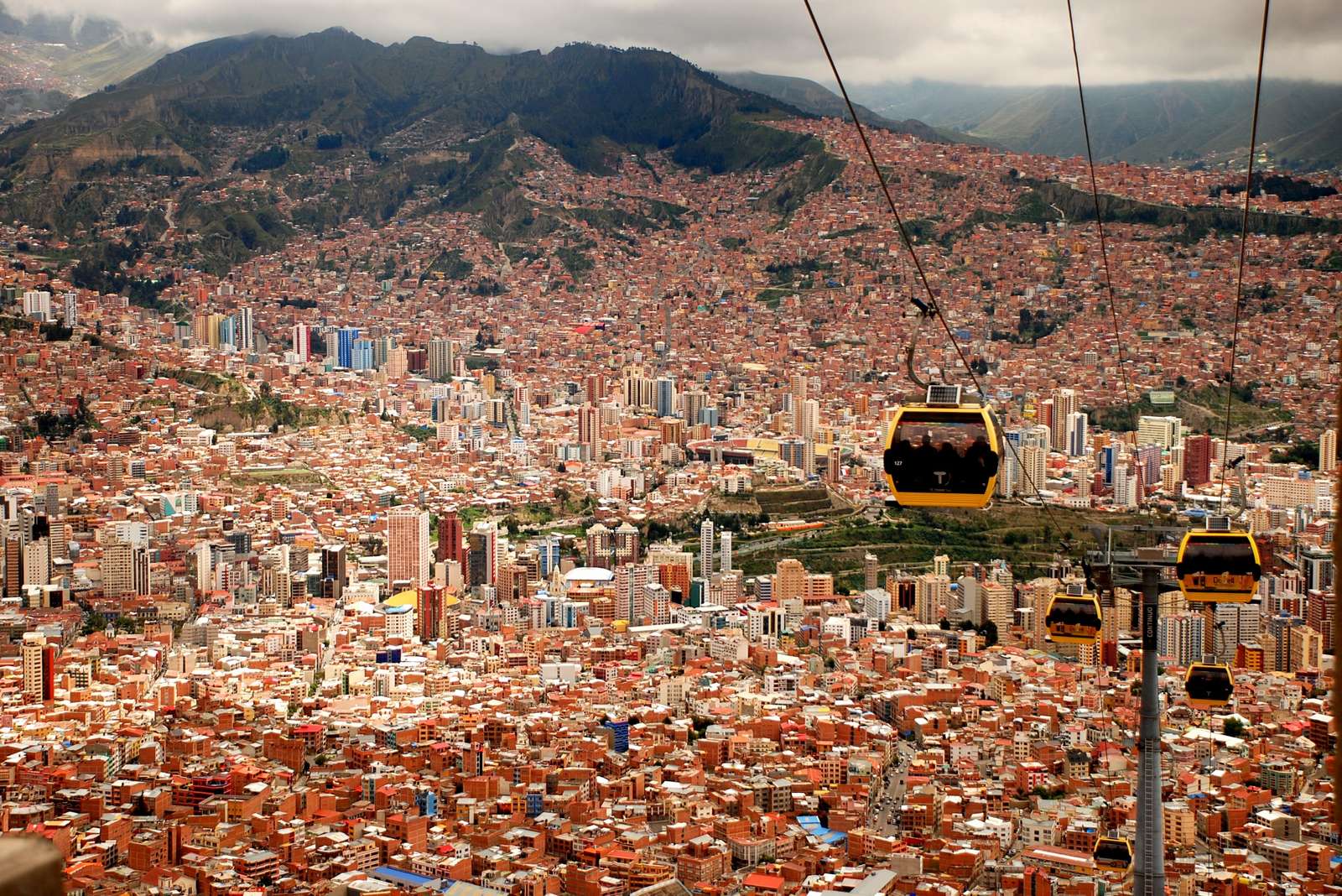 Pejzaż miasta La Paz, Boliwia puzzle online
