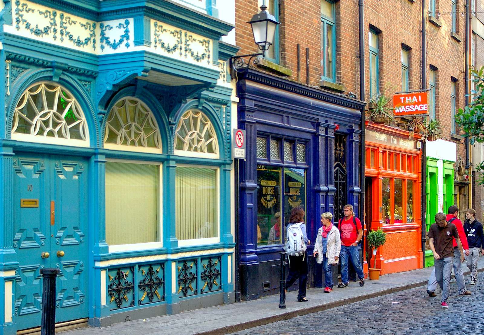 Kolorowe fasady w Dublinie puzzle online