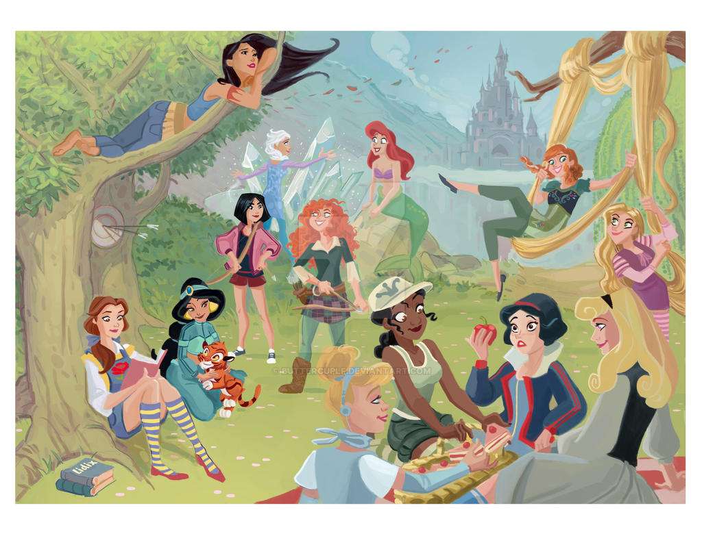 Piknik Księżniczek Disneya puzzle online
