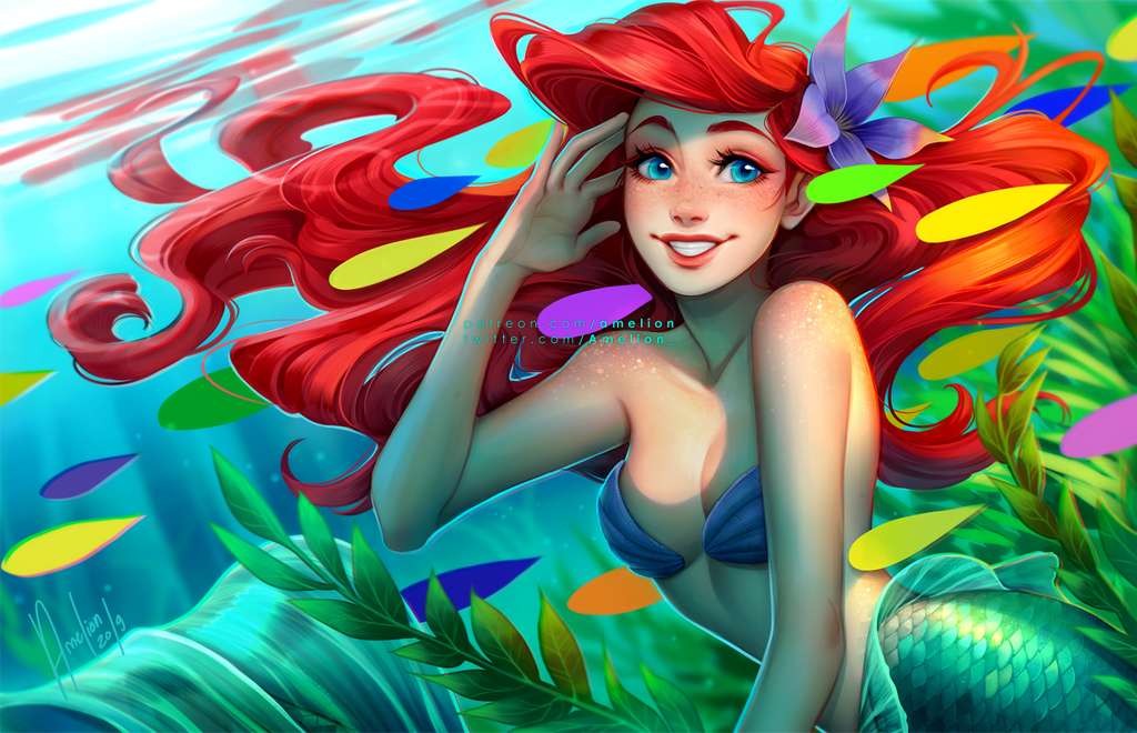 Ariel pod wodą puzzle online