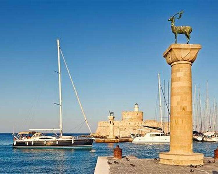 Stary port w Grecji puzzle online