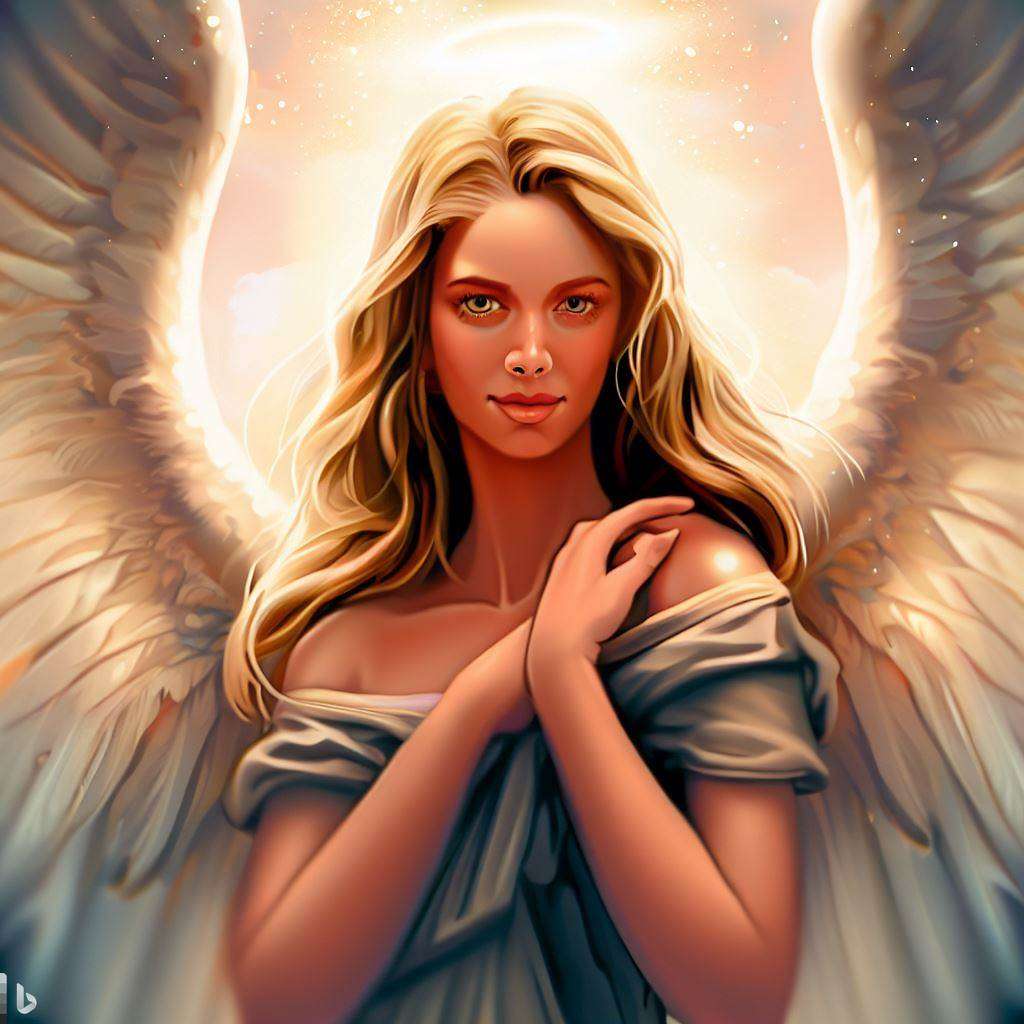 Piękny kobiecy anioł puzzle online