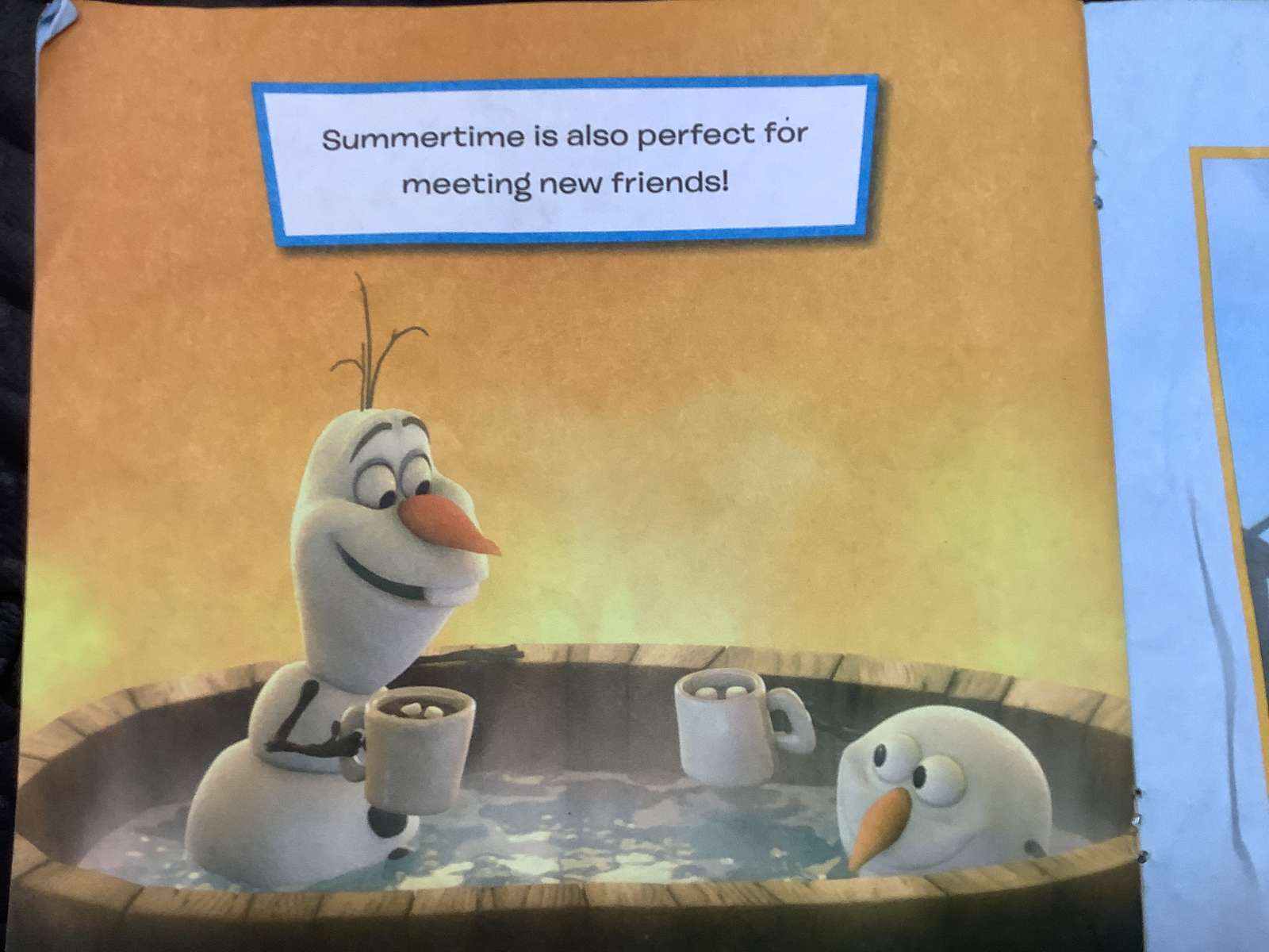 Olaf w gorącej kąpieli puzzle online