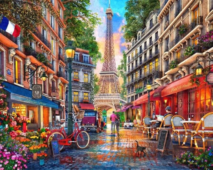 Wieczór w Paryżu puzzle online