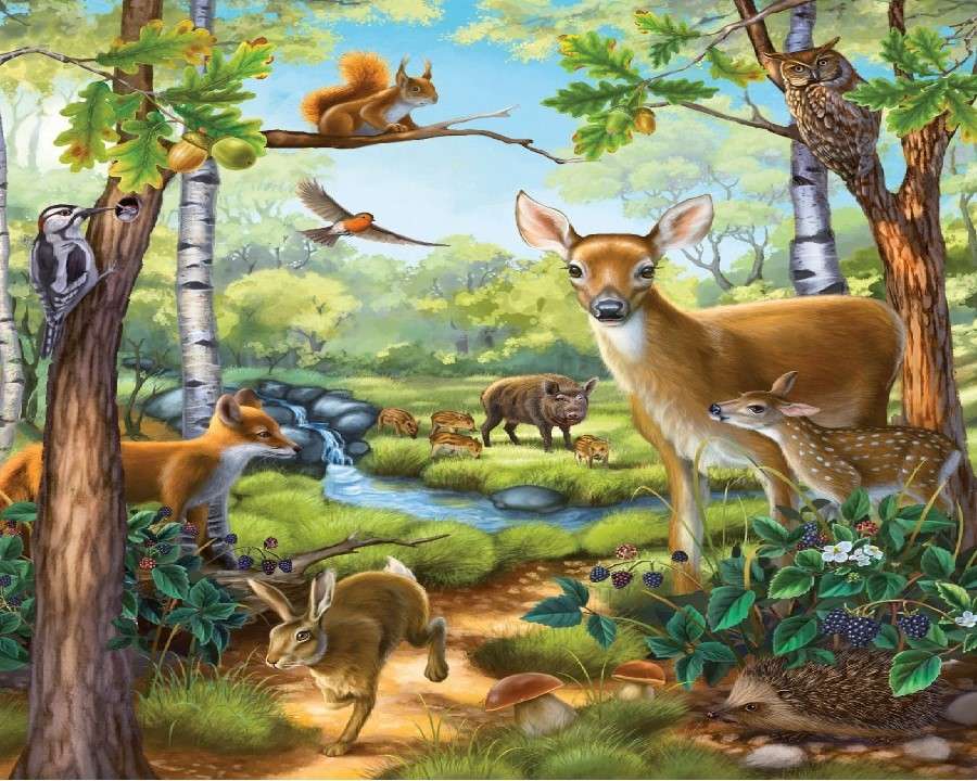 Zwierzęta lasu puzzle online