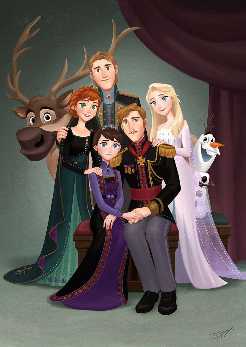Kraina Lodu 2: Portret rodziny królewskiej puzzle online