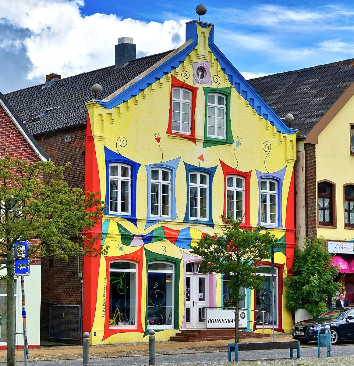 Kolorowa kamienica w Bredstedt (Niemcy) puzzle online