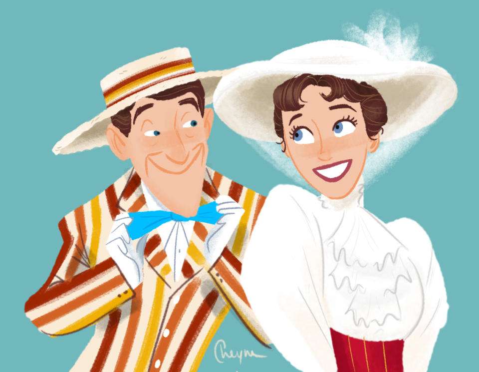 Mary Poppins i jej stary kumpel Bert puzzle online
