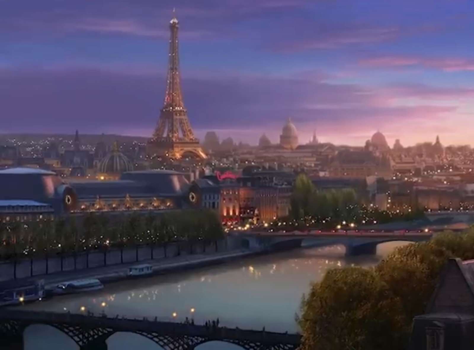 Piękna noc w Paryżu puzzle online
