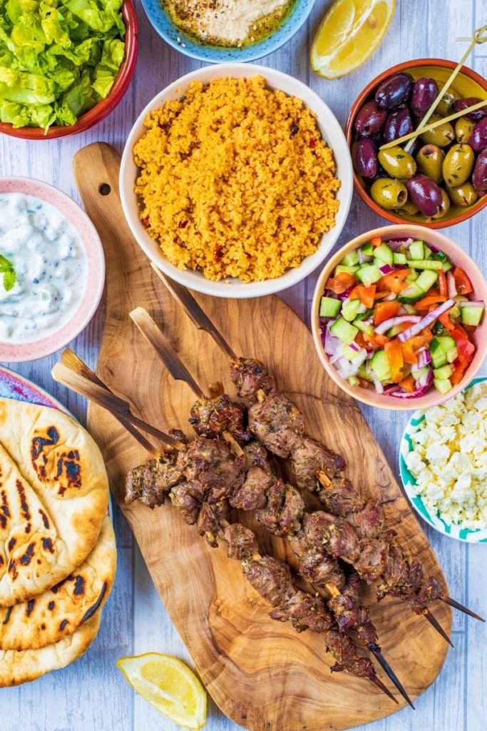 Greckie kebaby jagnięce puzzle online