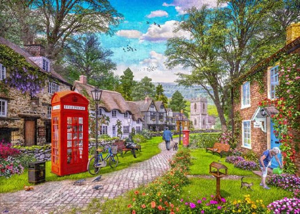 Ładne angielskie miasteczko puzzle online
