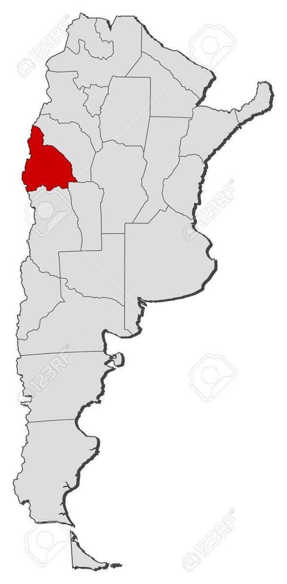 Mapa Argentyny, prowincja San Juan. puzzle online