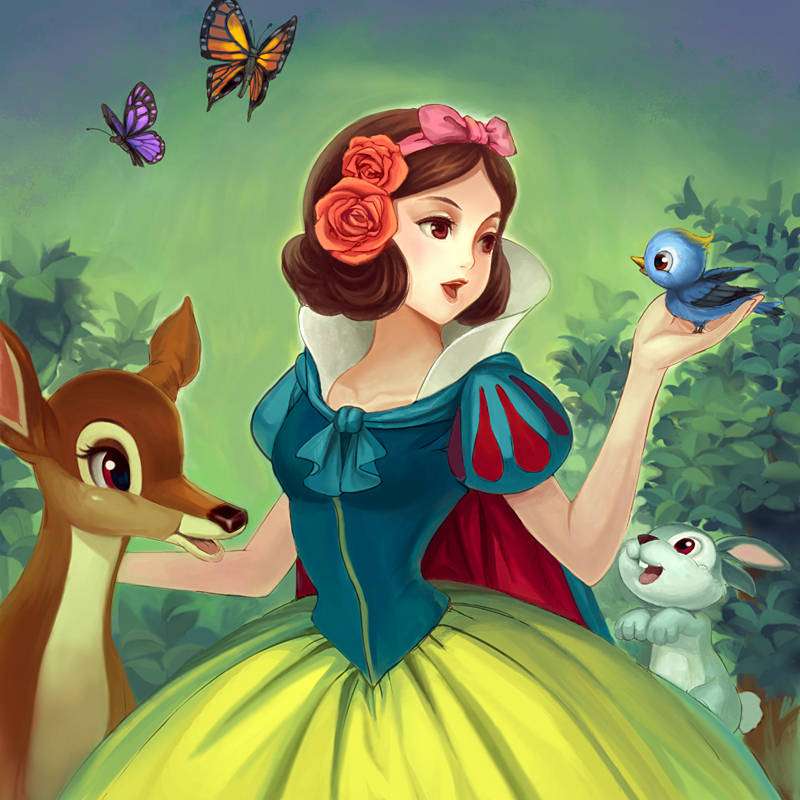 Królewna Śnieżka i jej przyjaciele puzzle online