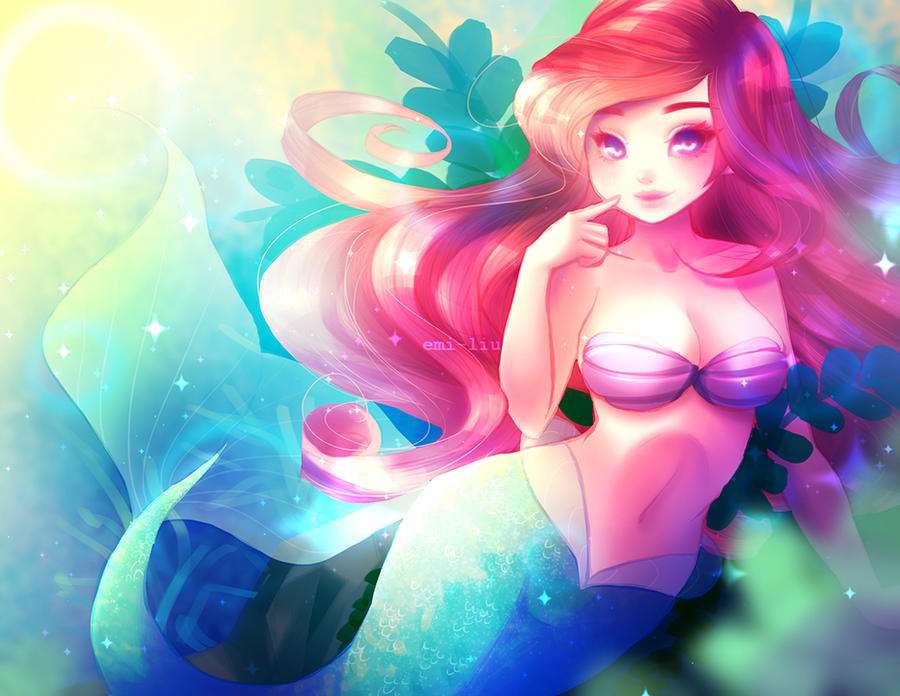 Styl anime Ariel puzzle online