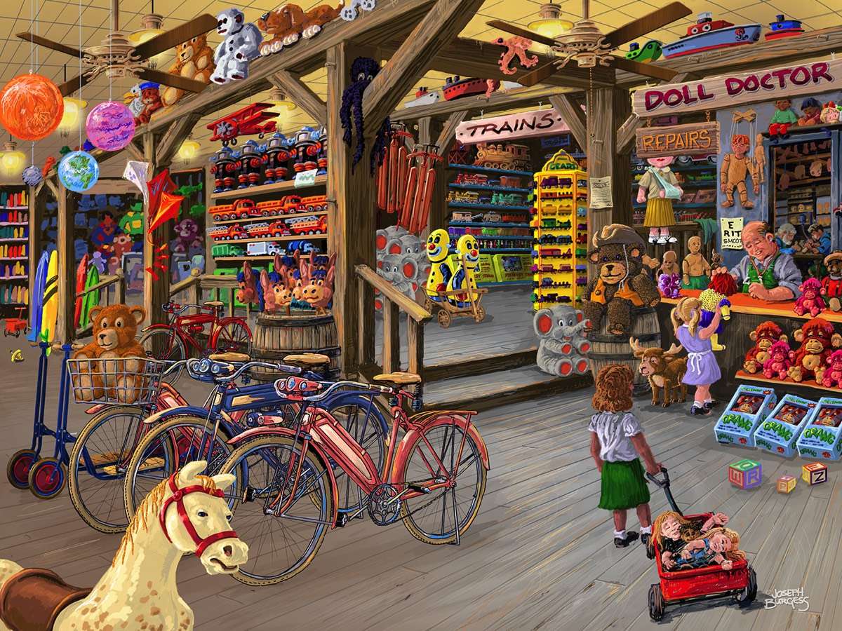 Dzieciaki w sklepie puzzle online