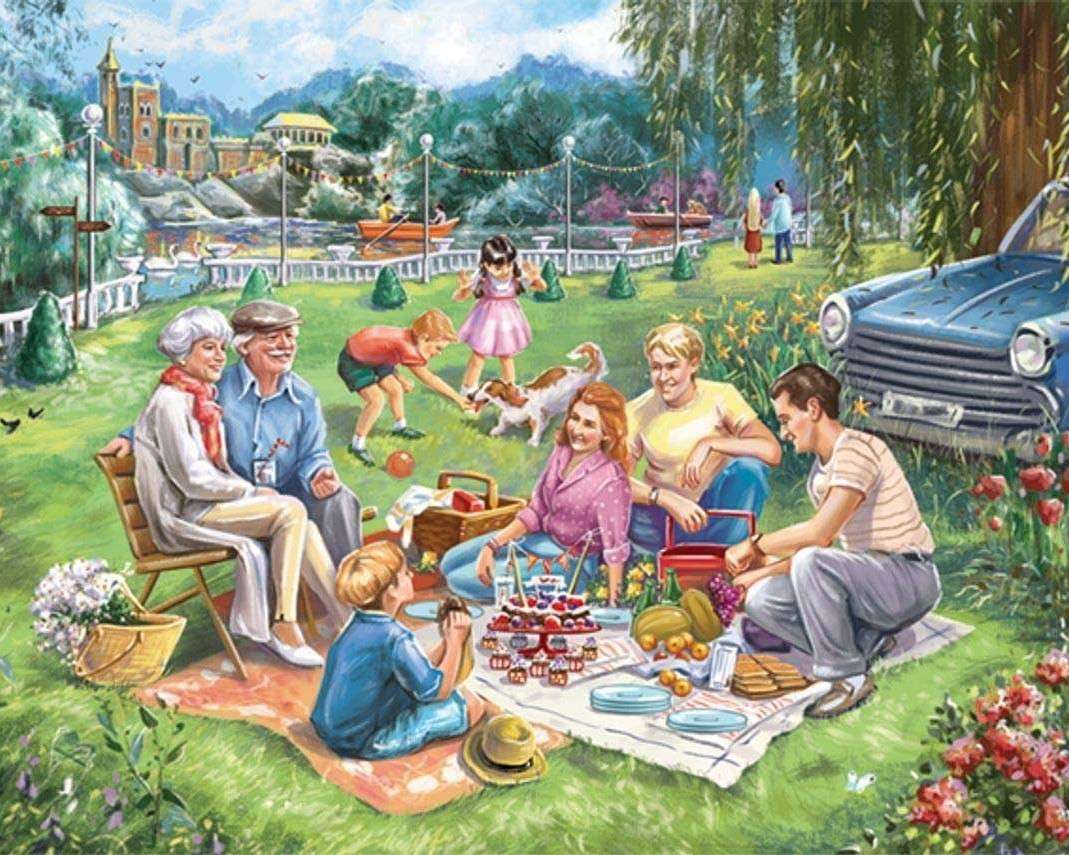 Rodzinnie na pikniku puzzle online