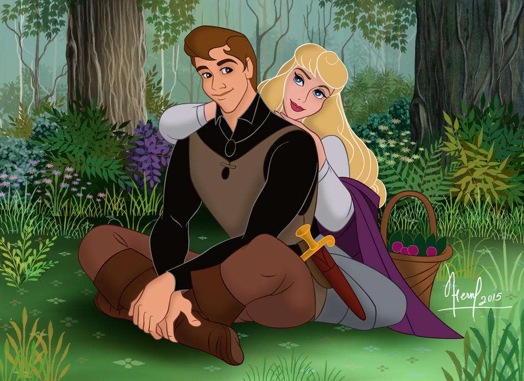 Księżniczka Aurora i Książę Filip puzzle online