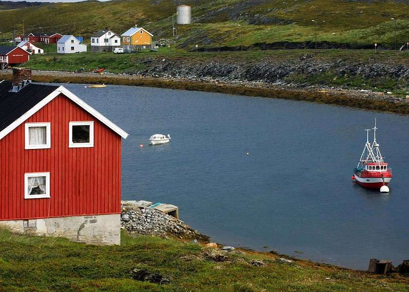 Repvåg- mała wioska rybacka w gminie Nordkapp puzzle online