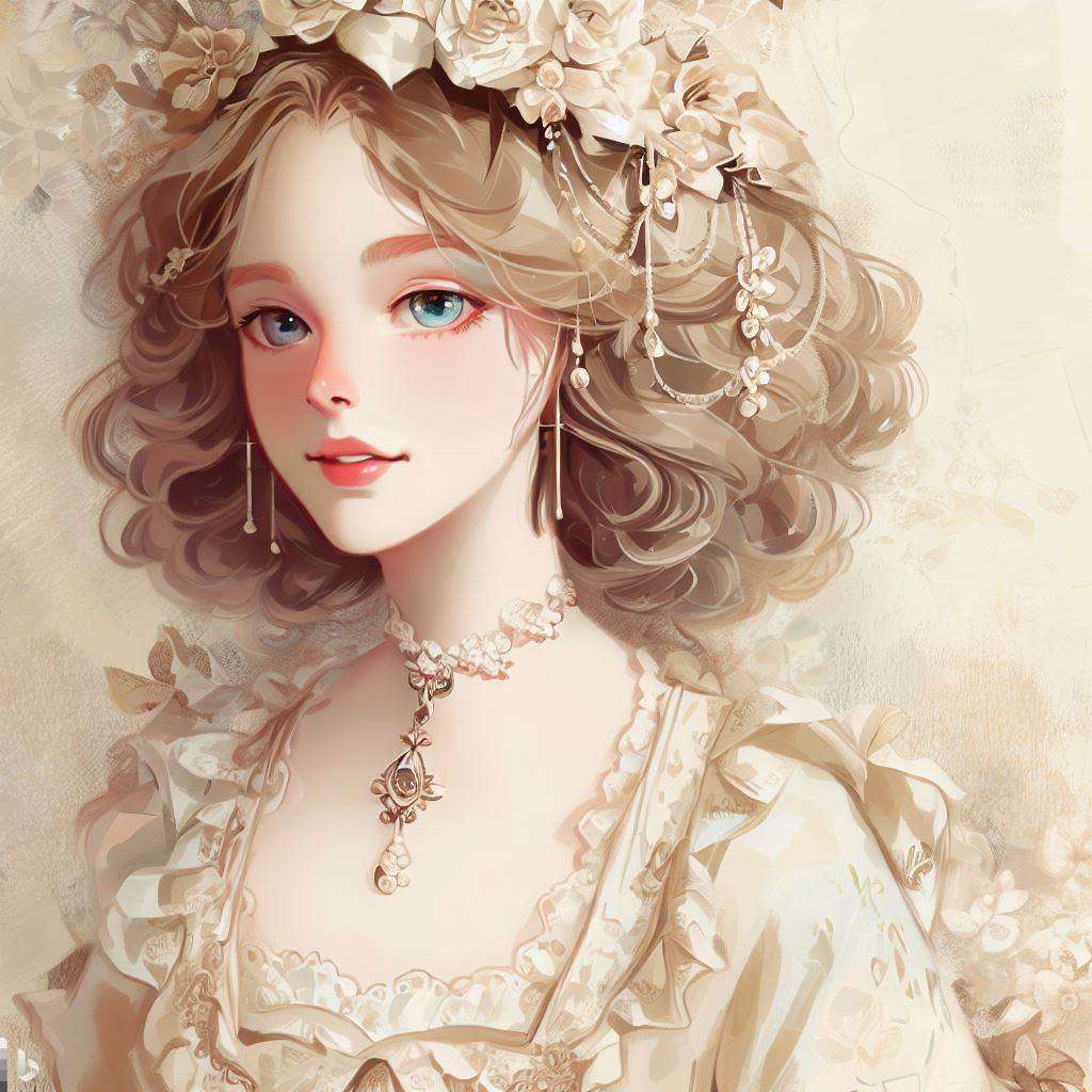 Piękna dziewczyna z XIX wieku puzzle online