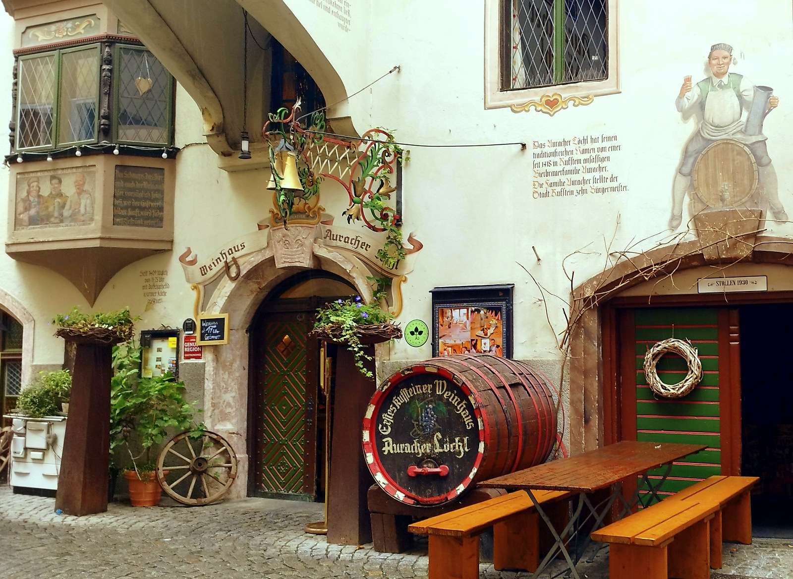 Historyczna winiarnia w Kufstein (Austria, Tyrol) puzzle online