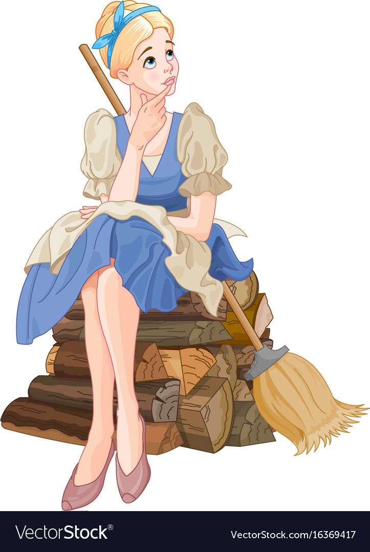 Cinderella dreaming vector image puzzle online