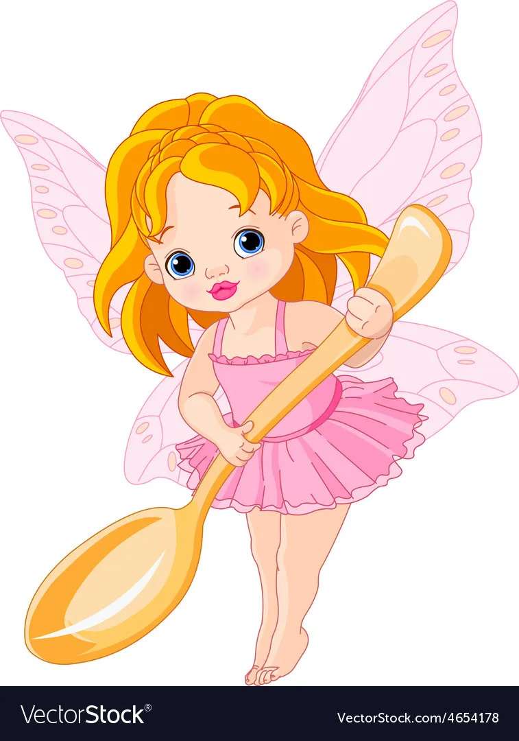 Cute little fairy vector image puzzle online