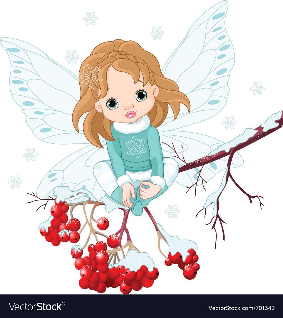 Winter fairy vector image puzzle online
