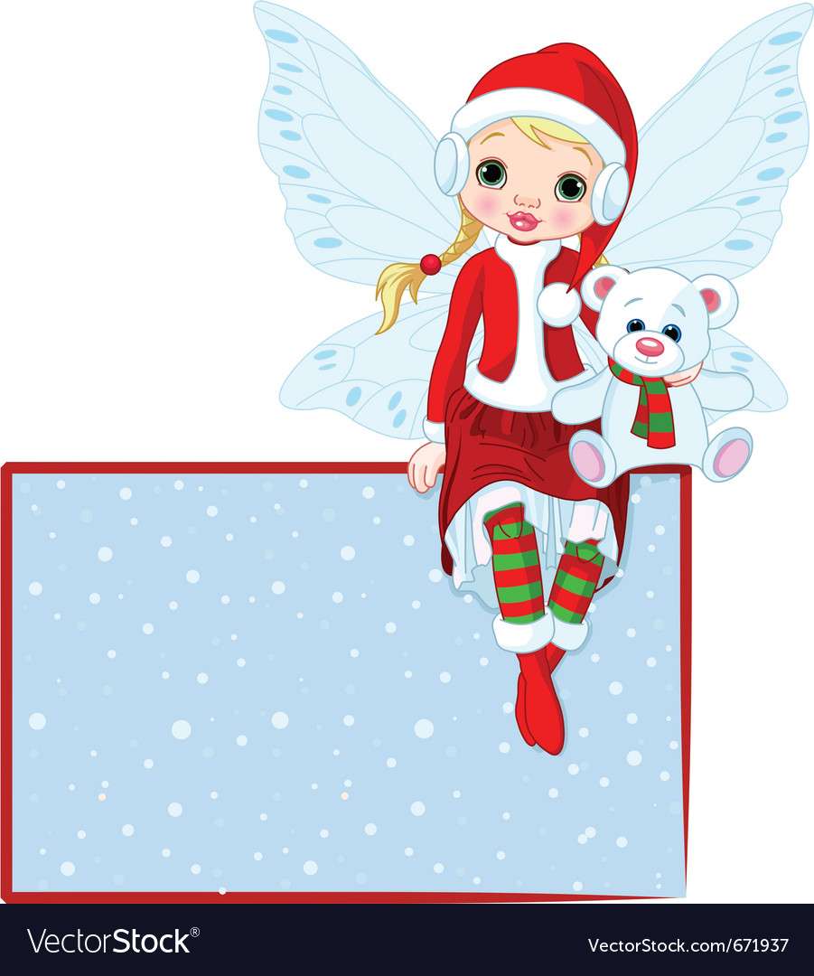 Christmas fairy vector image puzzle online