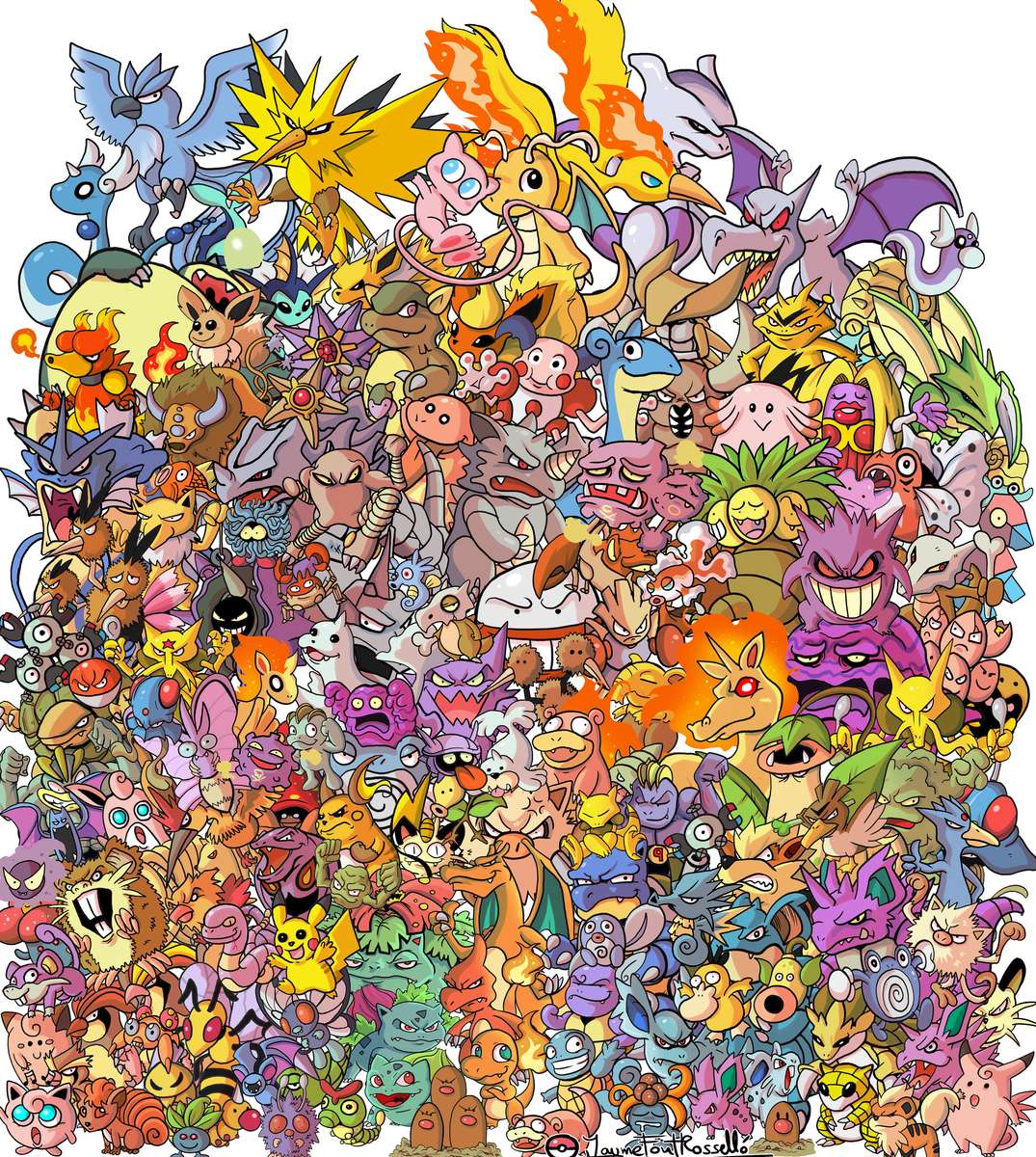 Wszystkie Pokémony z Kanto puzzle online