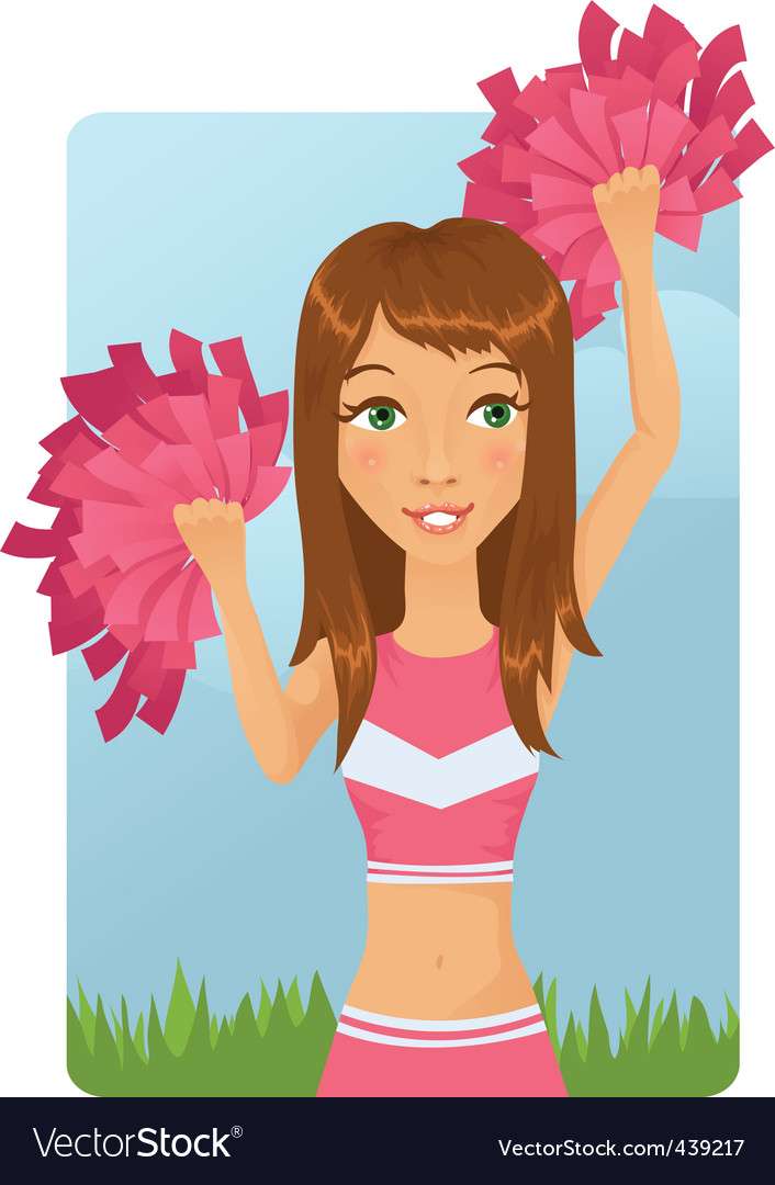 Cheerleader girl vector image puzzle online