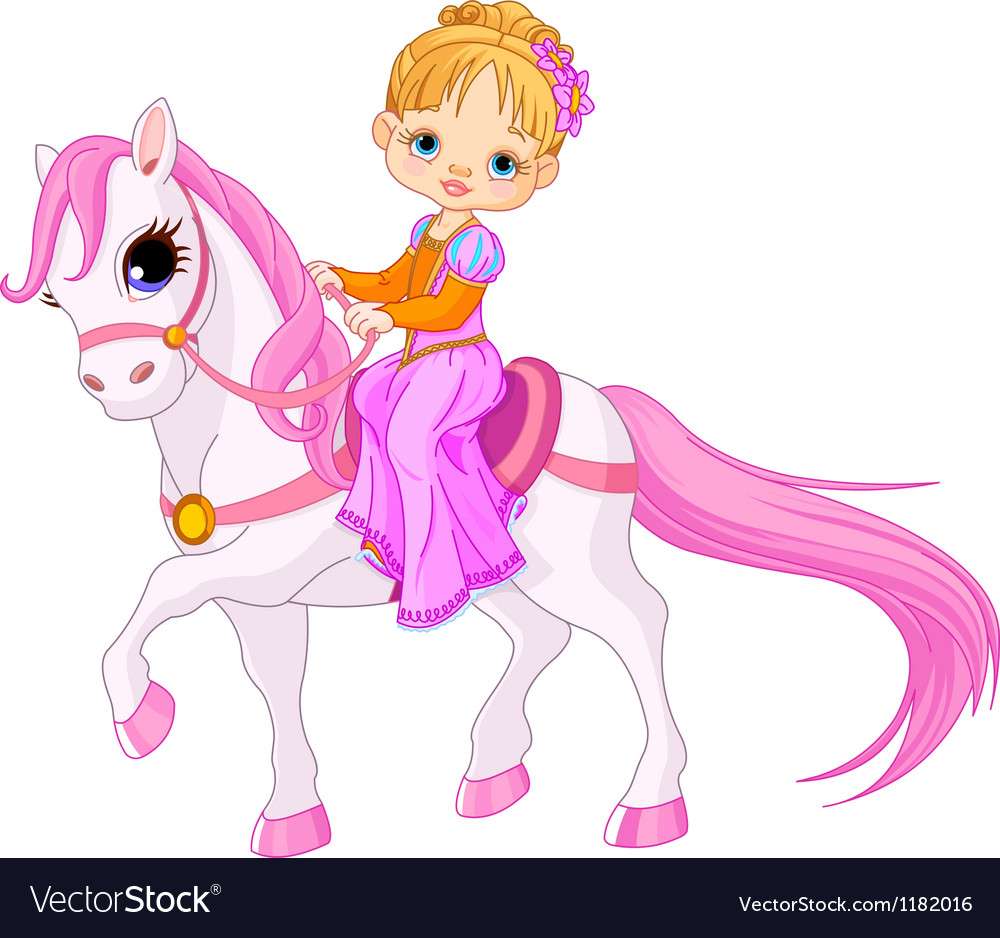 Lady on horse vector image puzzle online