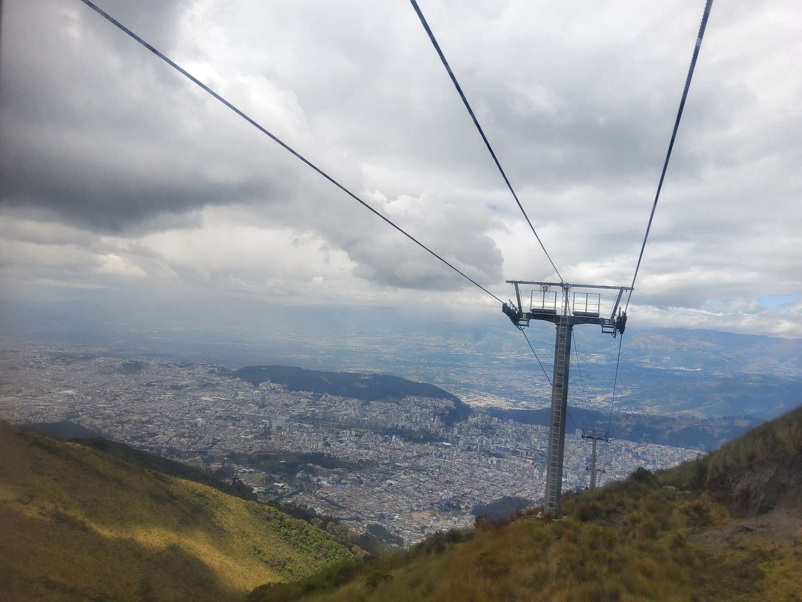 Widok na Quito z Teleferico puzzle online