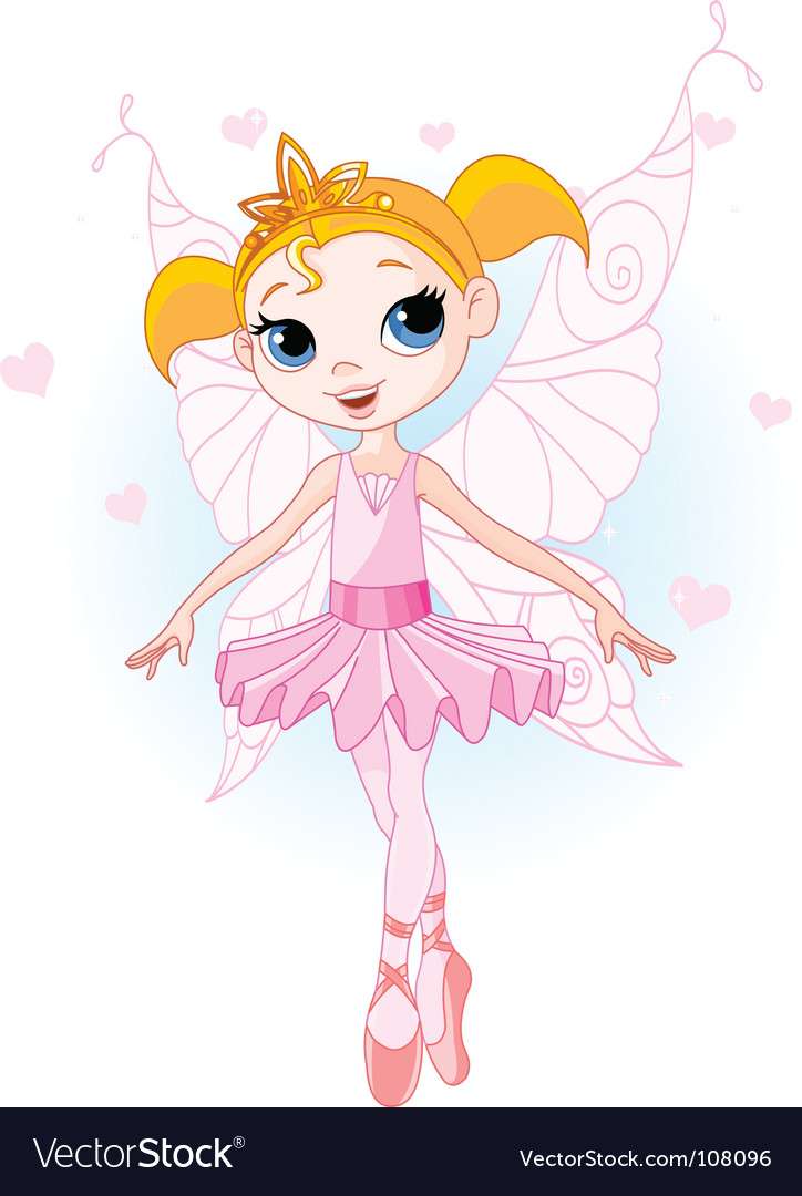 Cute fairy ballerina vector image puzzle online