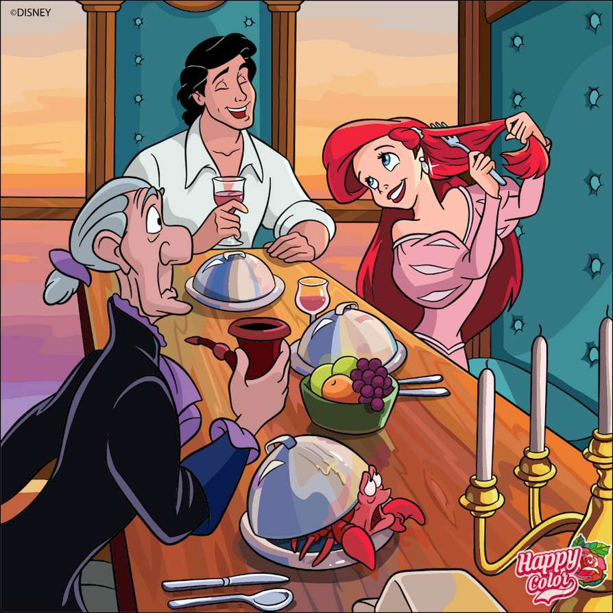 Ariel używa Dinglehoppera podczas kolacji puzzle online