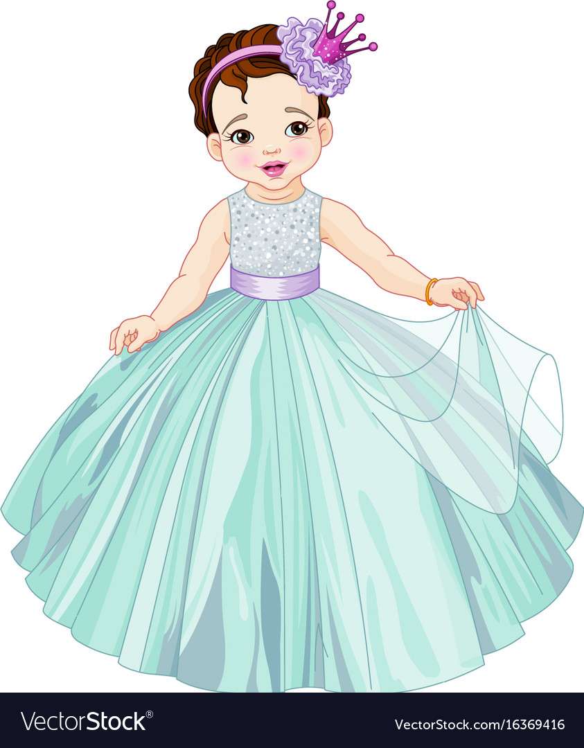 Cute little princess vector image puzzle online